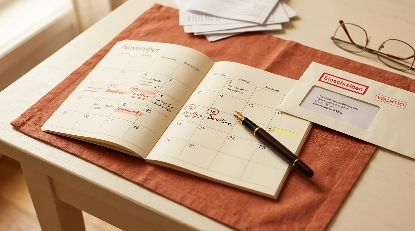 Kalender mit markierter Kündigungsfrist für Streaming-Abo