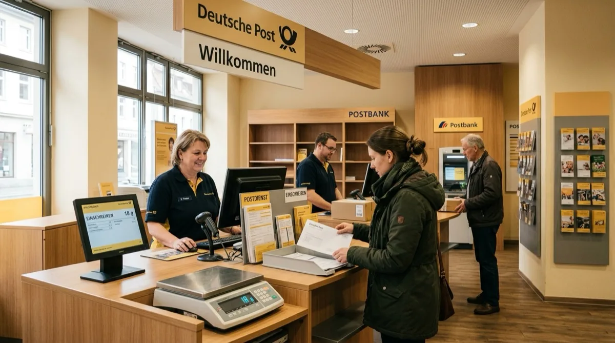 Kündigungsschreiben im Sichtfenster-Umschlag, bereit für den Postversand